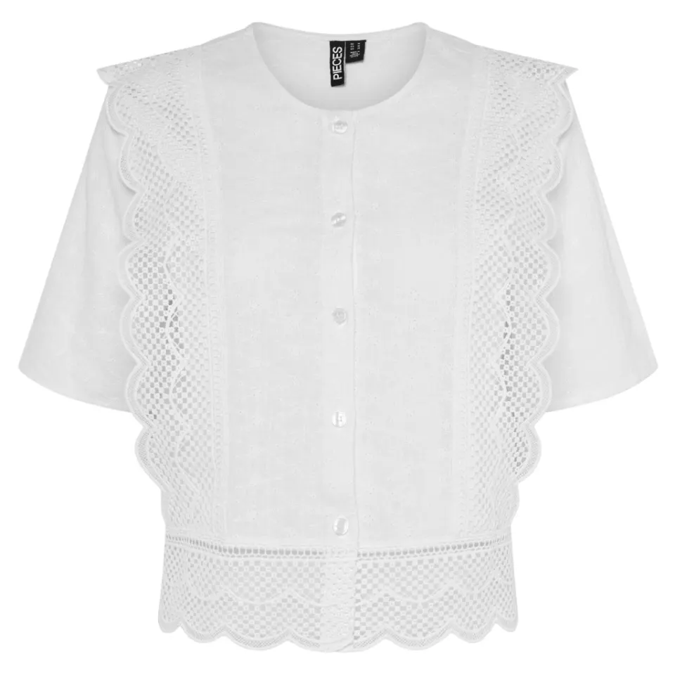 Pieces bluse Pcsimina – Cloud Dancer — produktfoto
