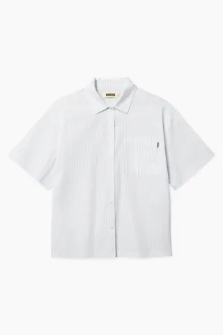 Woodbird WBLuna Wok Shirt – Blue Stripe — produktfoto