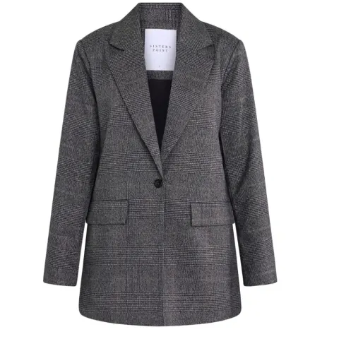 Sisters Point blazer Viksa – Grey Check — produktfoto