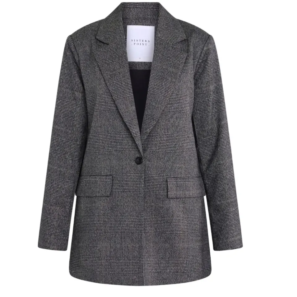 Sisters Point blazer Viksa – Grey Check — produktfoto