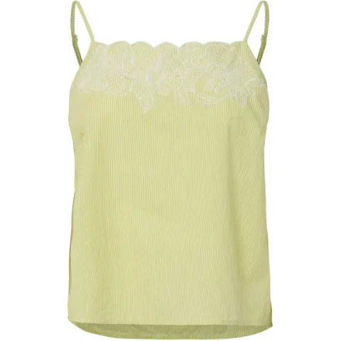 Pieces top Pcgilia – Celery Green Embroidery edge — produktfoto