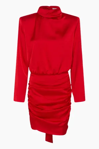 Gestuz BXGteresa Short Dress - Barbados Cherry – Barbie X Gestuz — produktfoto