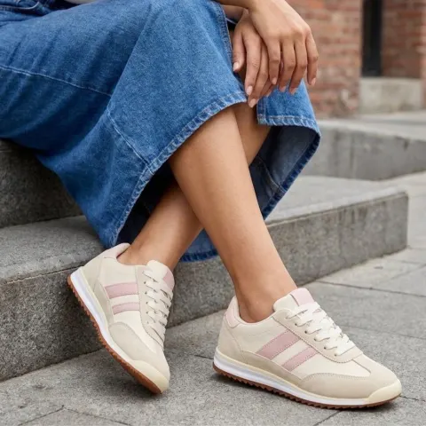 Kamelia sneakers A-130 – beige — produktfoto