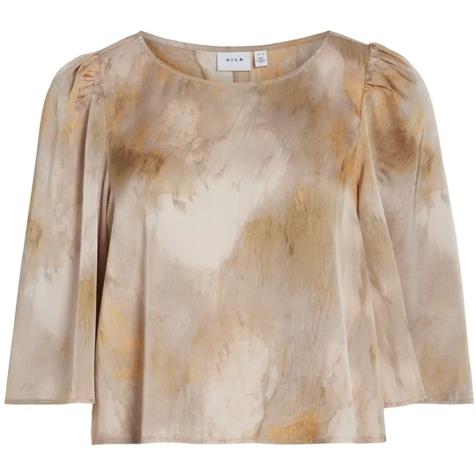 VILA top Vinika – Birch Graphic — produktfoto