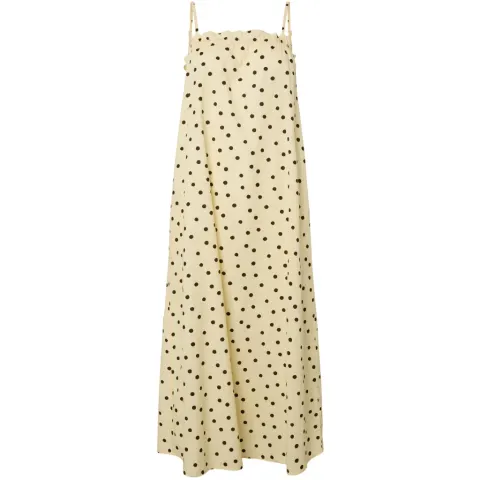 Pieces kjole Pcparker – French Vanilla Brown polka dots — produktfoto