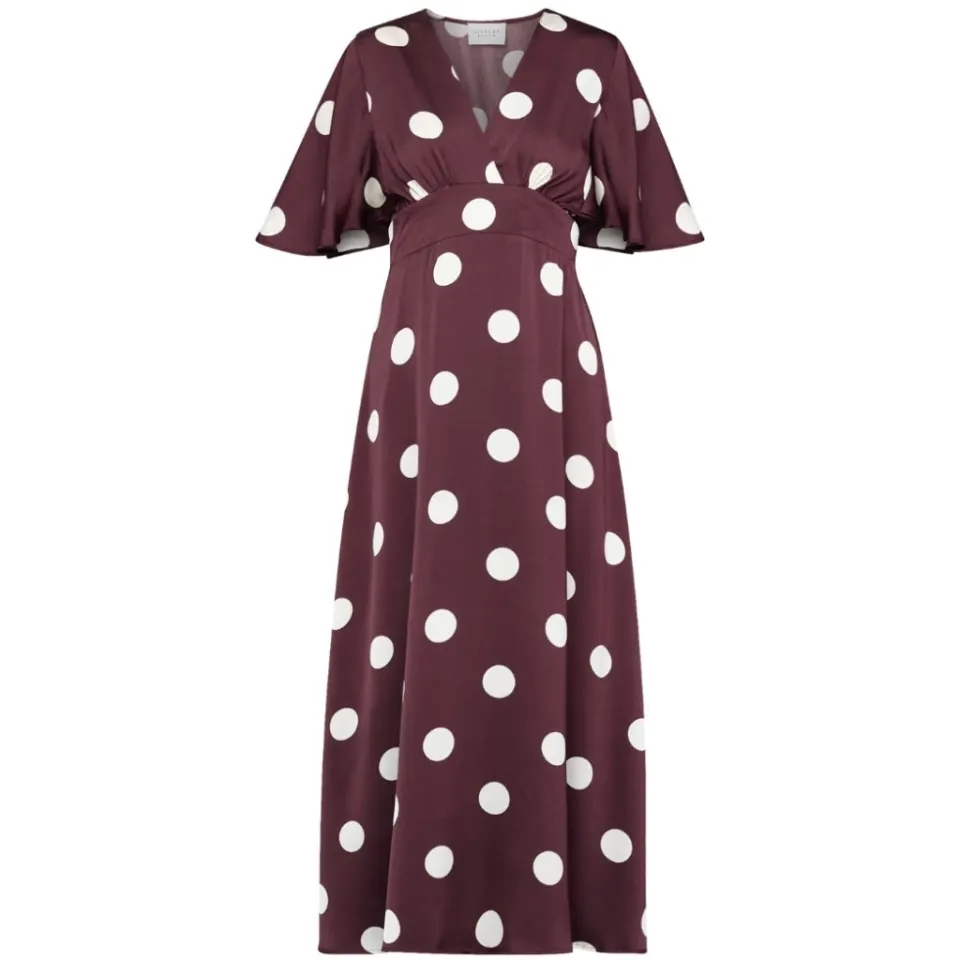 Sisters Point kjole Gisela – Deep Bordeaux Dot — produktfoto
