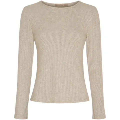 Marta du Château langærmet t-shirt 38915M – beige — produktfoto