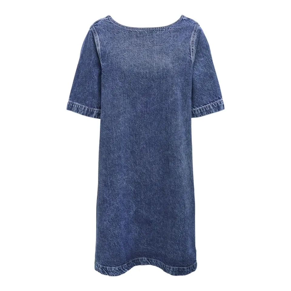 ONLY kjole Onlgigi – Medium blue denim — produktfoto