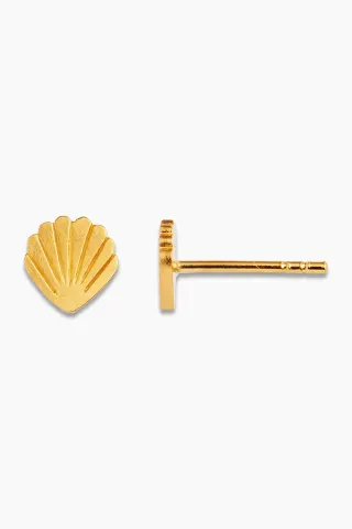 STINE A Petit Shell Earring Piece – guld — produktfoto