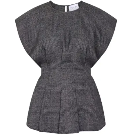 Sisters Point top Viksa – Grey Check — produktfoto