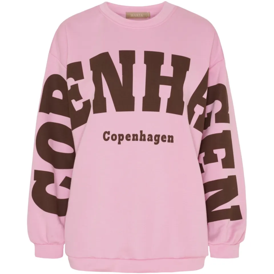 Marta du Château sweatshirt MdcHibiscus 22659 – pink — produktfoto