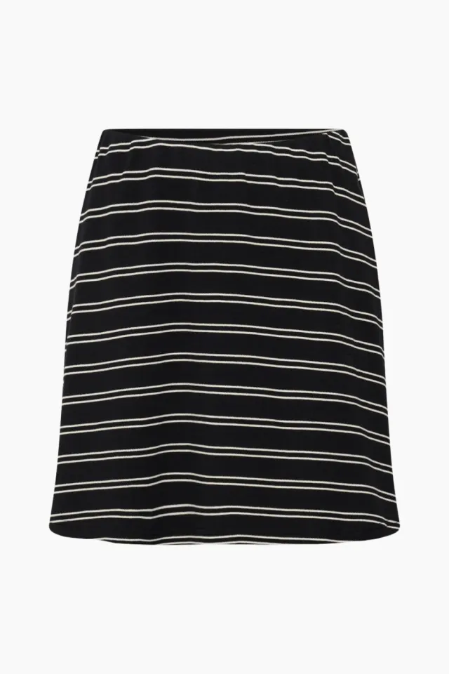 Gestuz GZpilova Skirt – Black White Striped — produktfoto