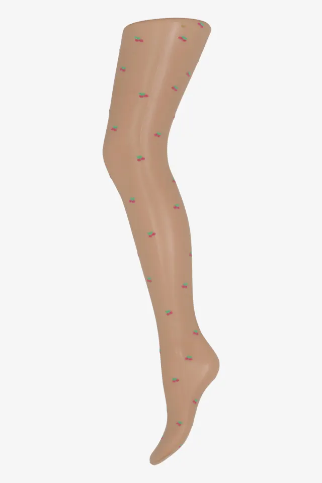 Hype the Detail Tights Cherry – Nude — produktfoto