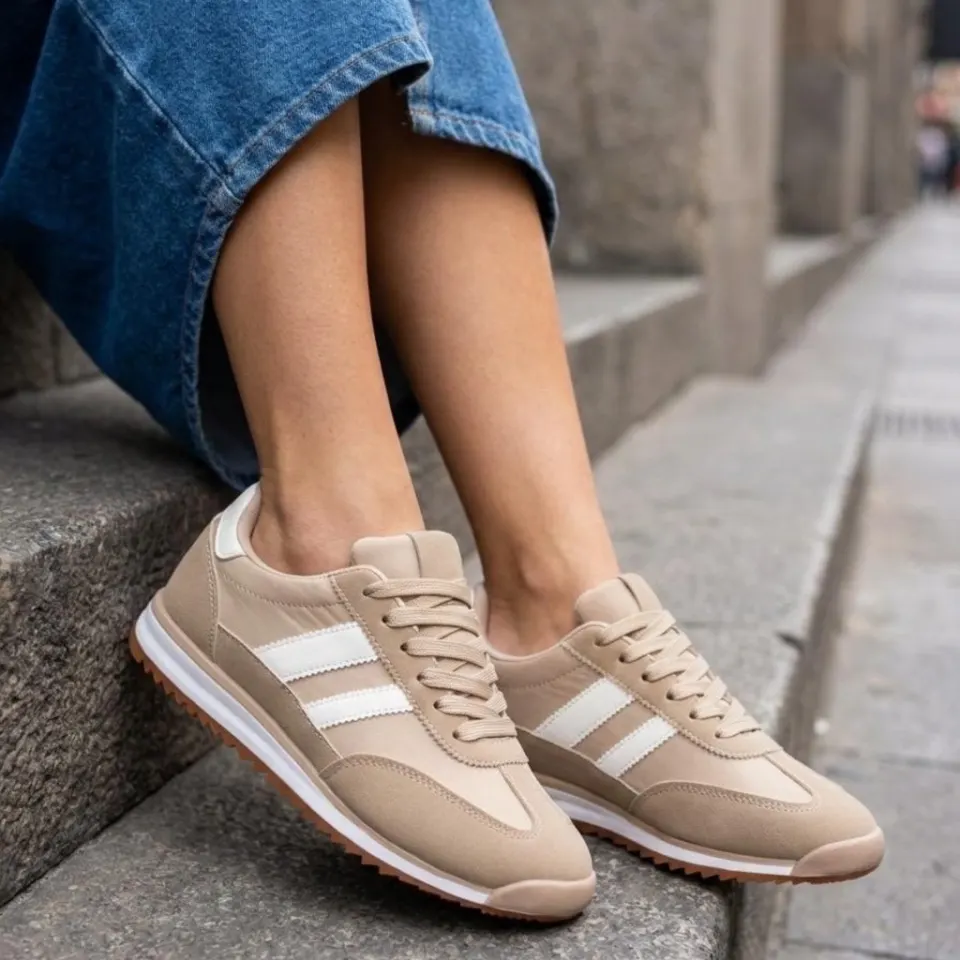 Kamelia sneakers A-130 – Kaki — produktfoto