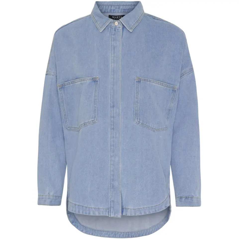 Marta du Château Denim Skjorte MDC-203-8218 – Blue Denim — produktfoto