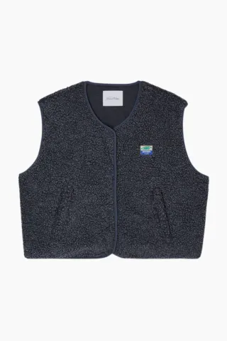 American Vintage Hoktown Vest – Charcoal Melange — produktfoto
