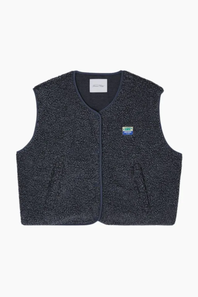 American Vintage Hoktown Vest – Charcoal Melange — produktfoto
