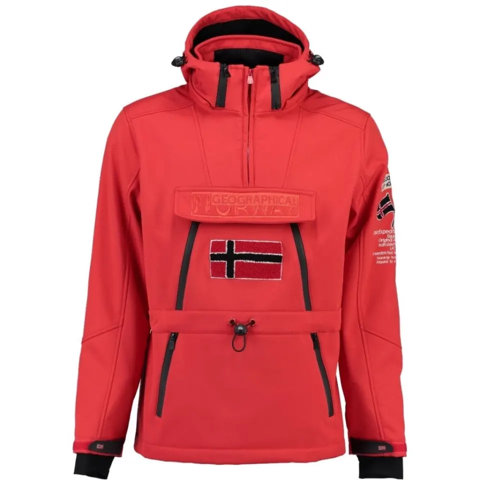 Geographical Norway Anorak Softshell Jakke Tuilding – rød — produktfoto