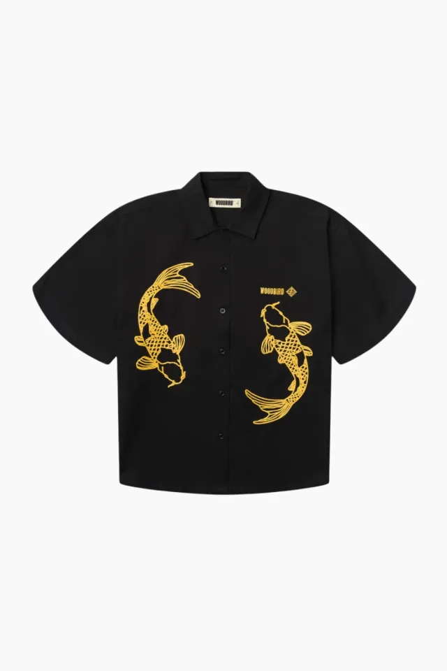 Woodbird WBLuna Carp Shirt – sort — produktfoto