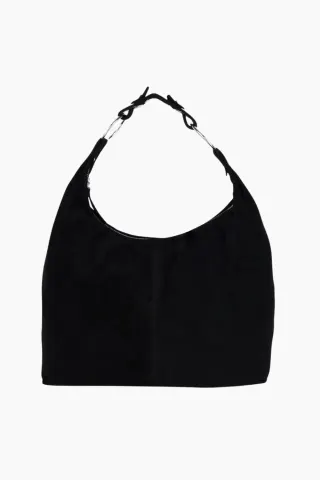 Silfen Studio Stevie Shoulder Suede Bag – sort — produktfoto