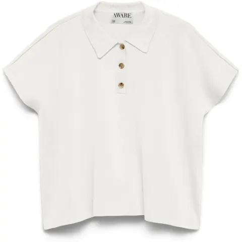 Vero Moda polo Awalice – Snow white — produktfoto