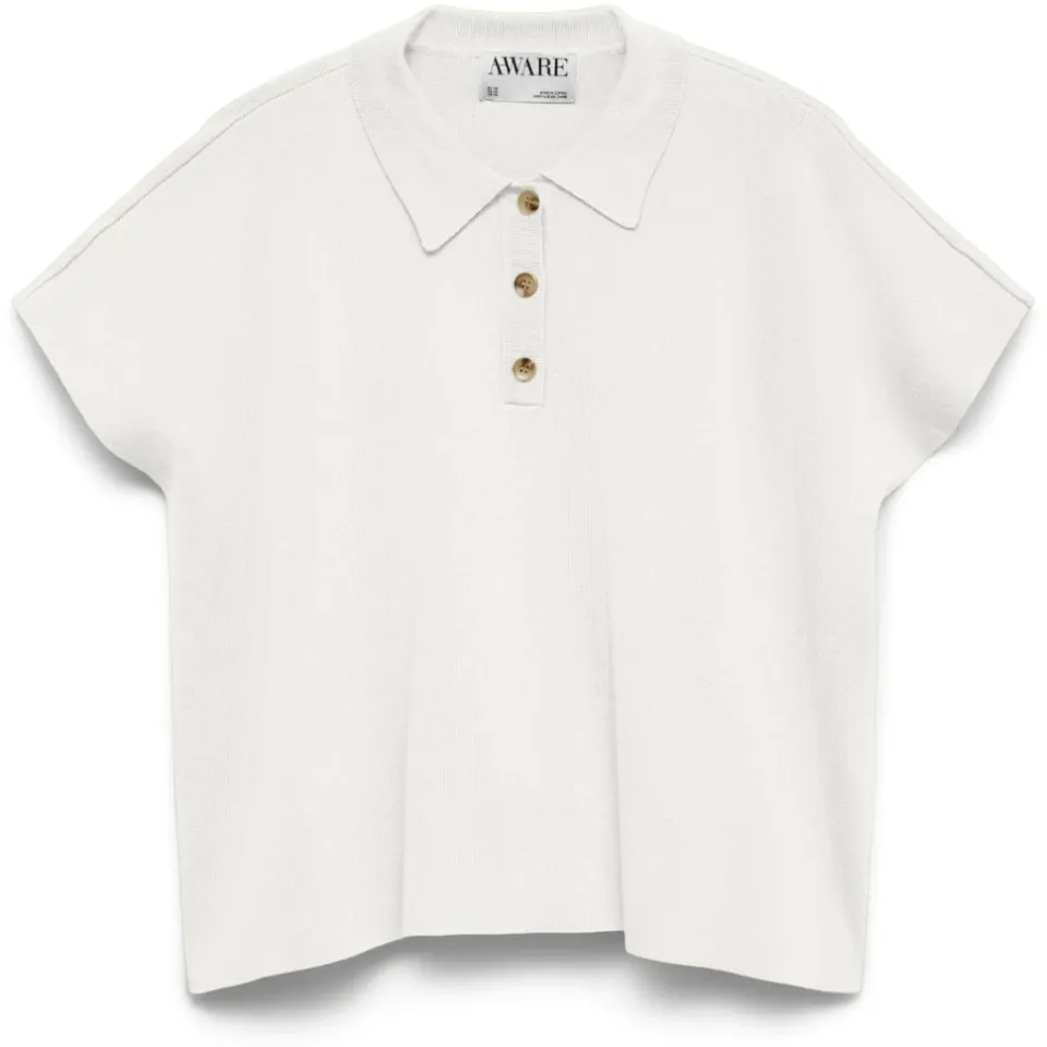 Vero Moda polo Awalice – Snow white — produktfoto