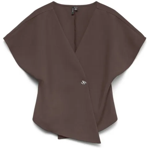 Vero Moda Top Vmsonja – Chocolate Martini SILVER BUTTON — produktfoto