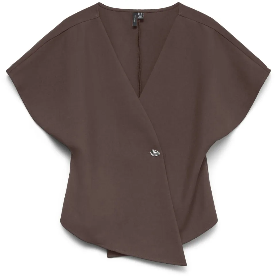 Vero Moda Top Vmsonja – Chocolate Martini SILVER BUTTON — produktfoto