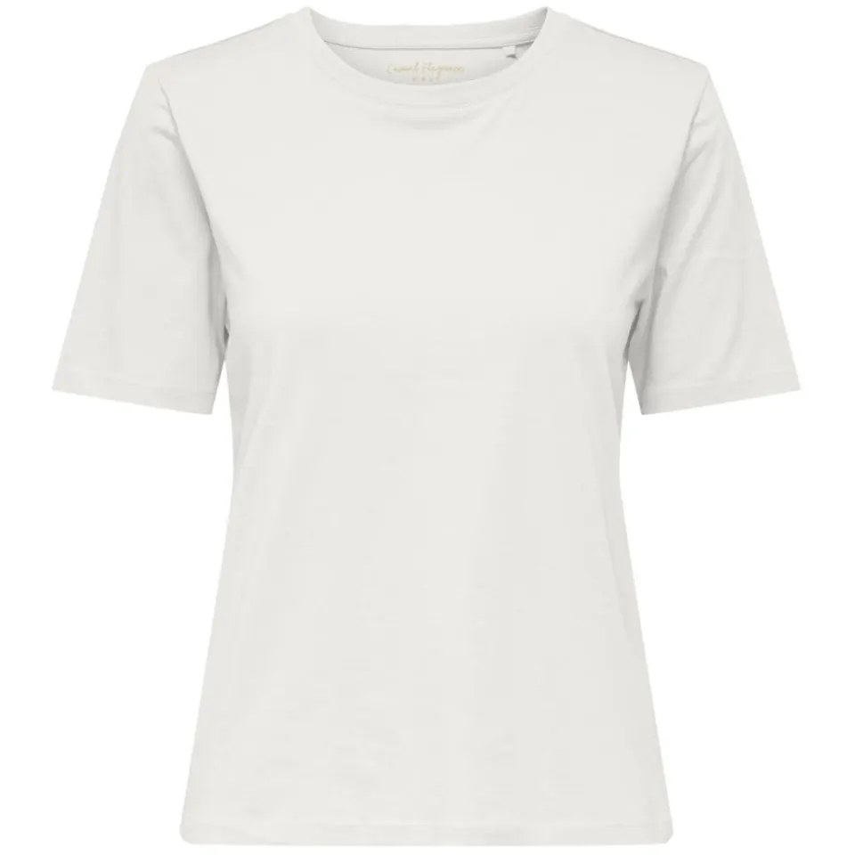 ONLY bluse Onlhappy i 100 % bomuld – Cloud Dancer — produktfoto