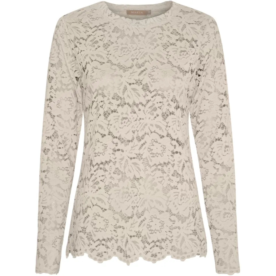 Marta du Château langærmet blonde t-shirt MdcMilley 7707 – Beige new — produktfoto