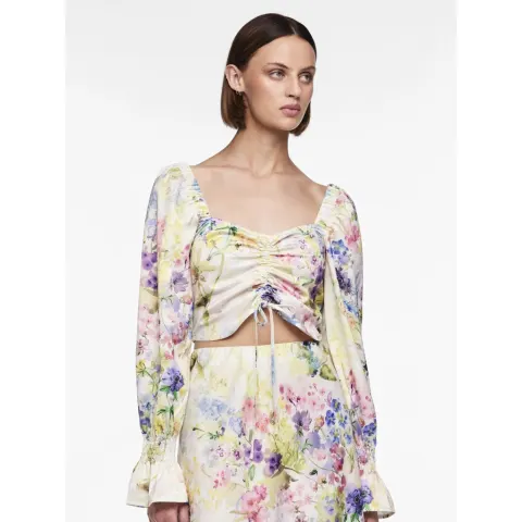 Pieces top Pcmari – Cloud Dancer FLOWERS — produktfoto