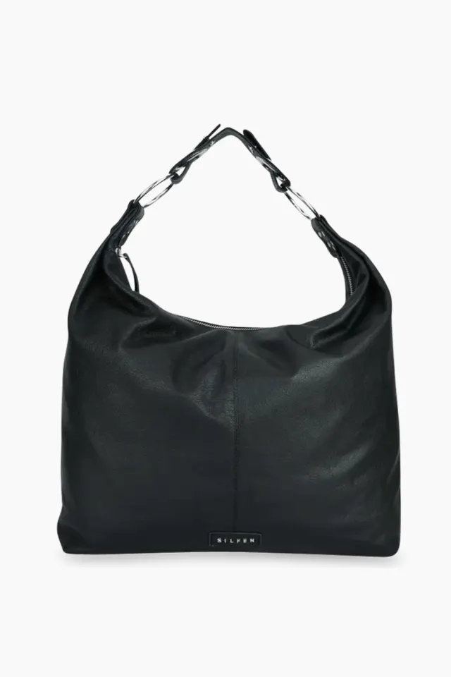 Silfen Studio Stevie Shoulder Bag Leather – sort — produktfoto