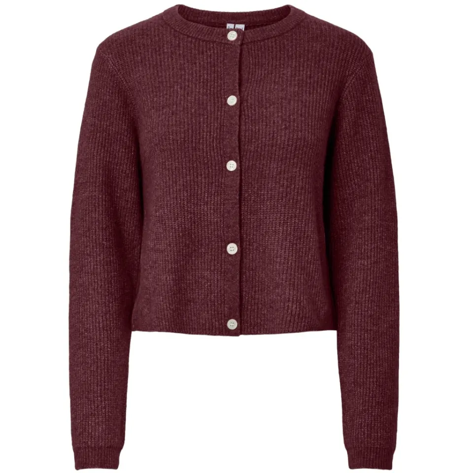 Pieces cardigan Pcsilly – Tawny Port MELANGE — produktfoto