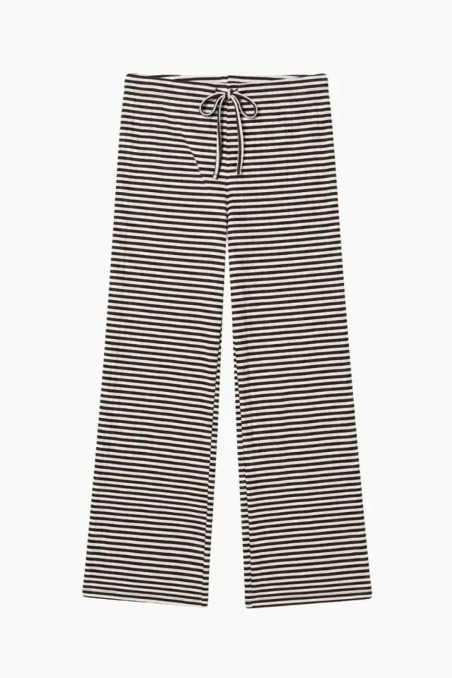 Nørgaard på Strøget NPS Nova Pants Fine Stripe – Brown/Ecru — produktfoto