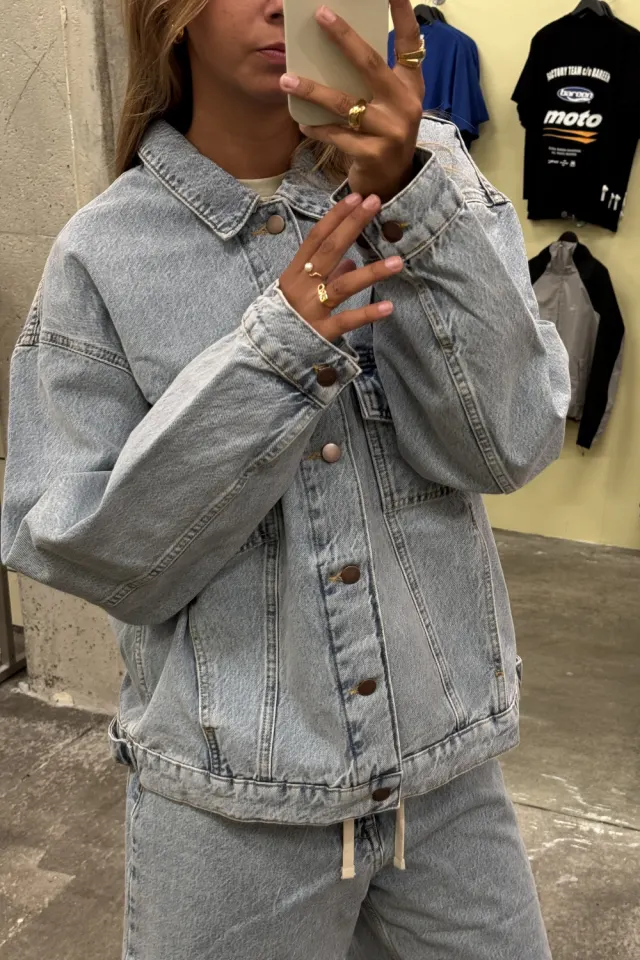 H2O Fagerholt Sky Jacket – Light Blue Denim — produktfoto