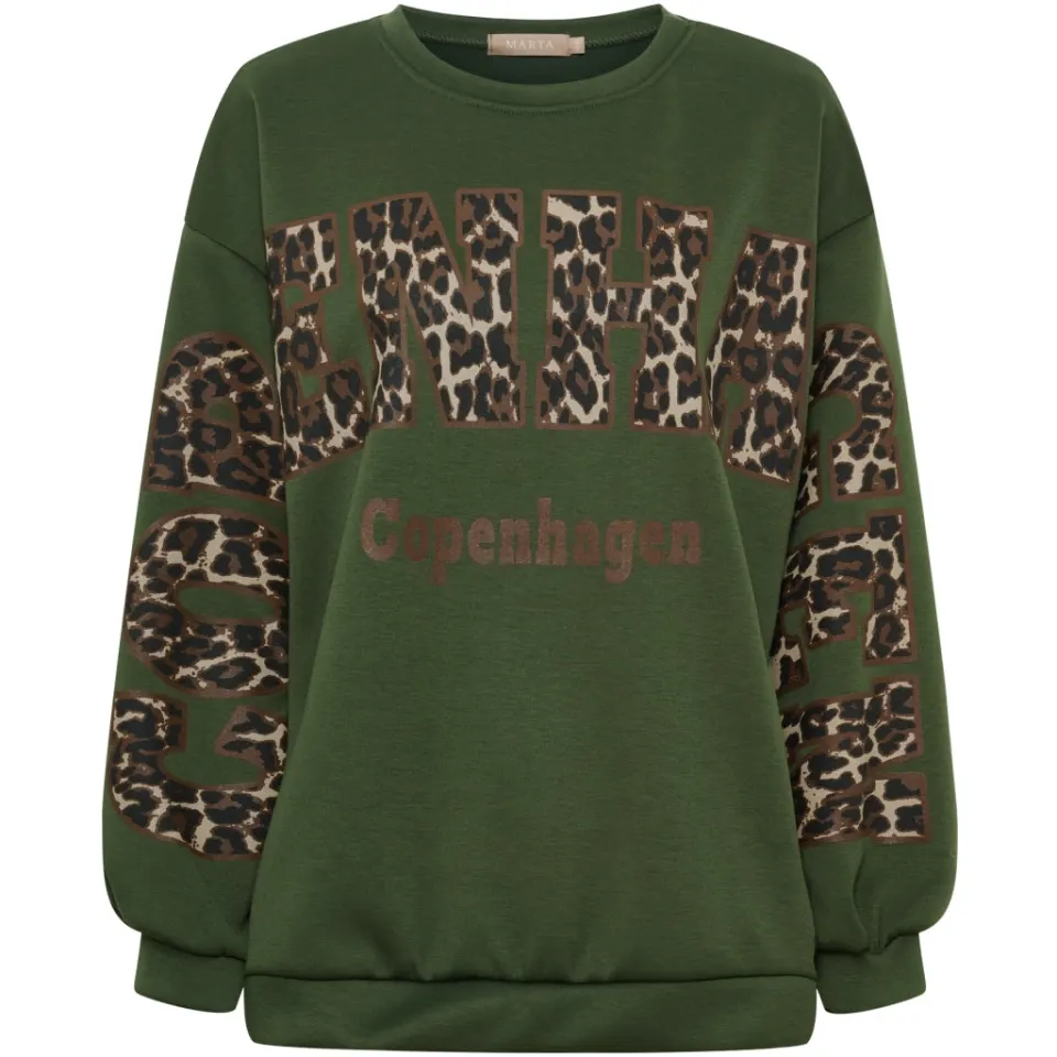 Marta du Château Sweatshirt MdcSevilla 22659Leo – Military/Leo — produktfoto