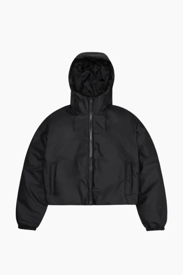 Rains Lohja Short Insulated Jacket W3T1 – sort — produktfoto