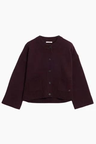 Holzweiler Julia Wide Cardigan – Burgundy — produktfoto