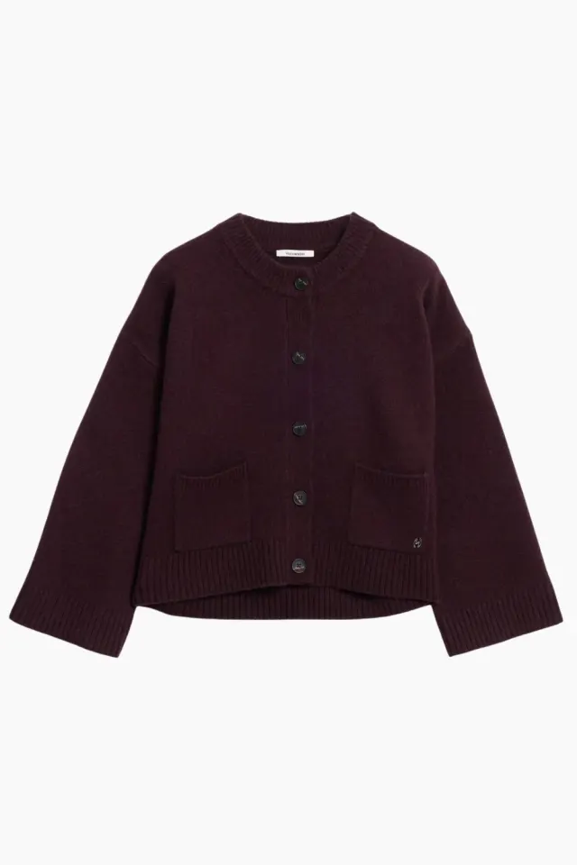 Holzweiler Julia Wide Cardigan – Burgundy — produktfoto