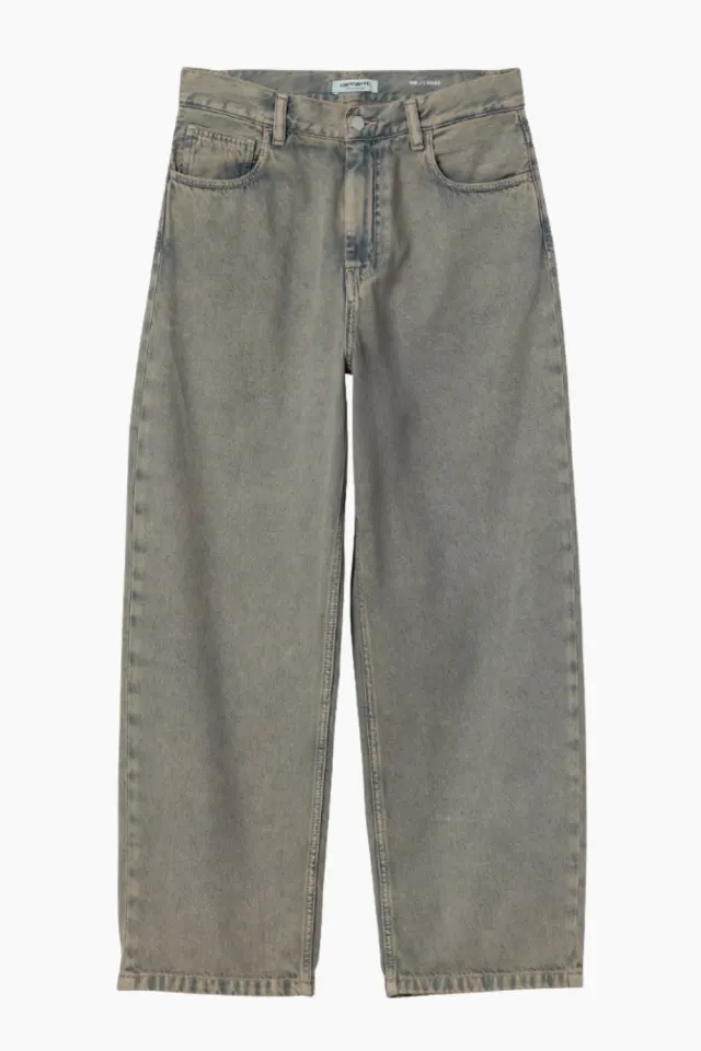 Carhartt W' Brandon Pant - Blue/Leather Garment Dyed – Carhartt WIP — produktfoto