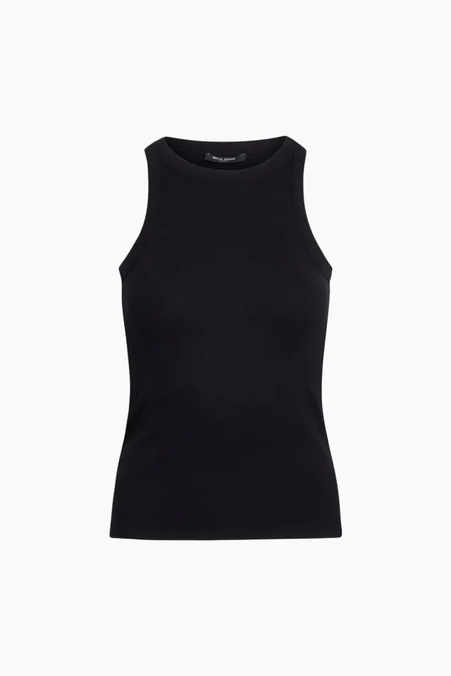 Bruuns Bazaar Women Katy Rib Tank Top - Black – Bruuns Bazaar — produktfoto