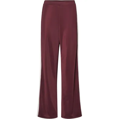 Pieces bukser Pcfelicia – Tawny Port Pinkaboo/white stripe — produktfoto