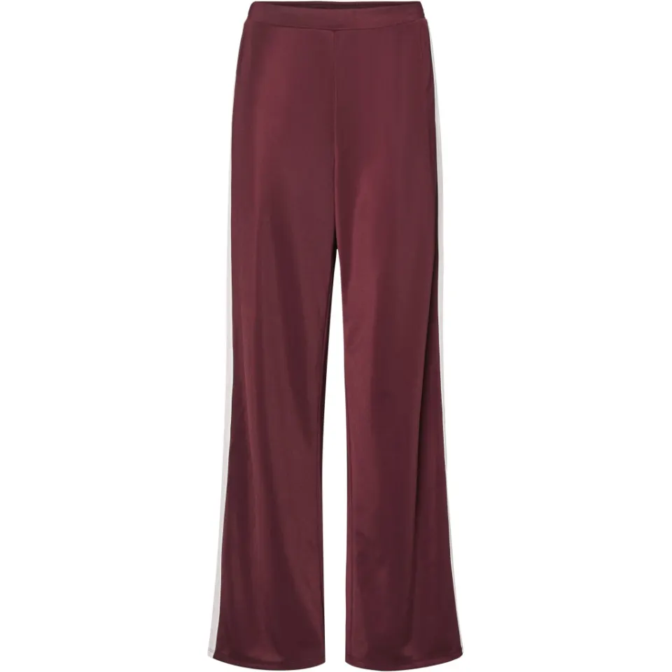 Pieces bukser Pcfelicia – Tawny Port Pinkaboo/white stripe — produktfoto