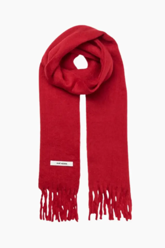 Oval Square Hero Scarf – rød — produktfoto