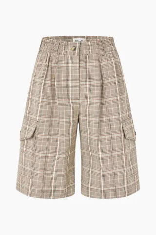 Baum und Pferdgarten Neeto Shorts – Brown Mini Check — produktfoto