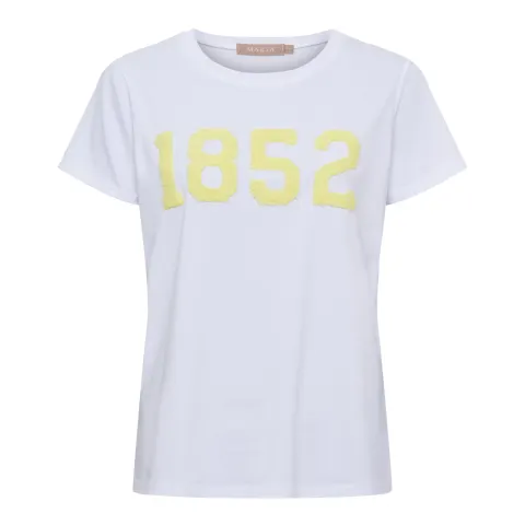 Marta du Château T-Shirt MdcAlvera 84275-1852 – White/Yellow — produktfoto