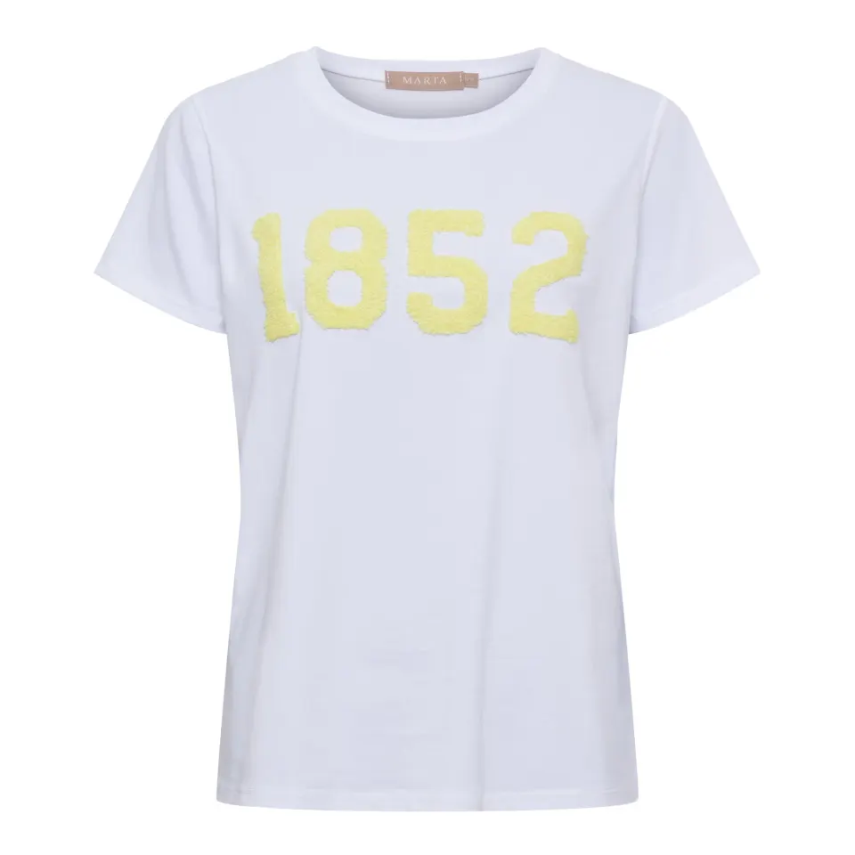 Marta du Château T-Shirt MdcAlvera 84275-1852 – White/Yellow — produktfoto