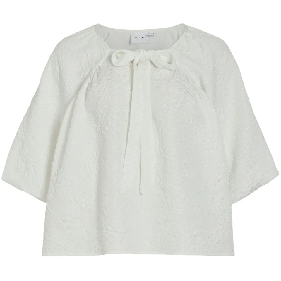 VILA top Viradia – Birch JACQUARD ROSES — produktfoto