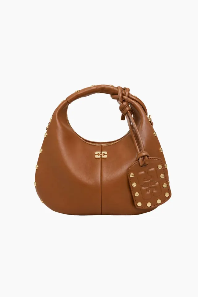 GANNI Hobo Mini Studs C1040032 – Sorrel Horse — produktfoto
