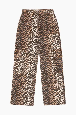 GANNI Print Denim Angi J1676 – leopard — produktfoto